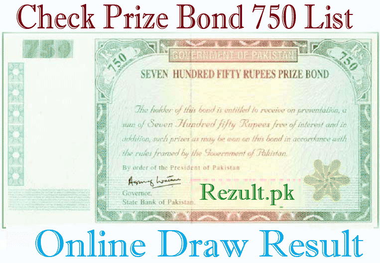 Rs. 750 Prize Bond List