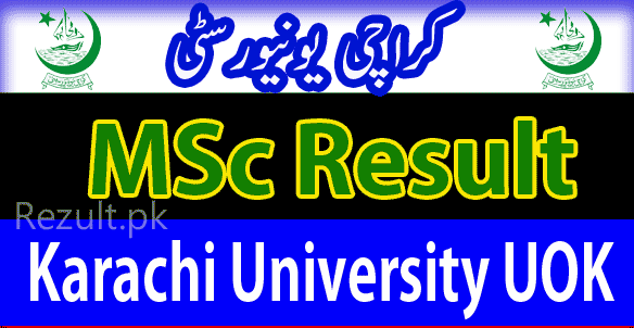 UOK Karachi University MSc result 2025