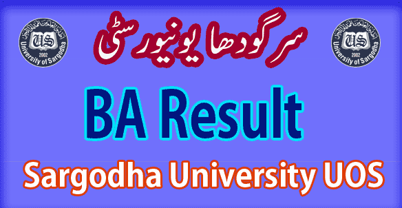 UOS Sargodha University BA result 2025