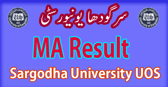UOS Sargodha University MA result 2025