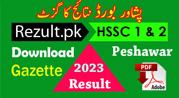 BISE Peshawar Intermediate Result 2023 Gazette PDF Download HSSC, 11th, 12th class, 1st and 2nd year